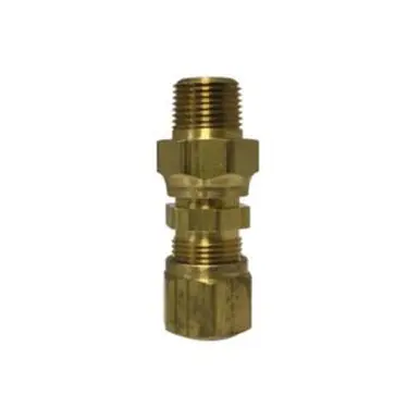 Midland Industries 38078S - Swivel Adapter, 3/8" Tube OD x 3/8" Male NPTF, Brass