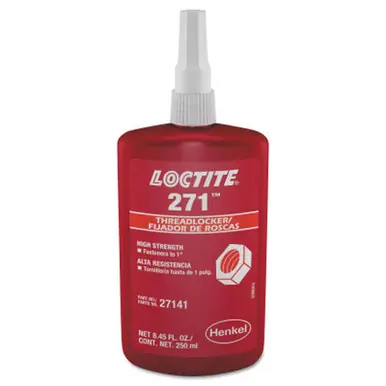 LOCTITE 88441 271 Threadlockers, High Strength, 250ml, 1 in Thread, Red