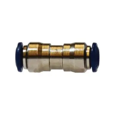 Midland Industries 20015N - Union Connector, 5/16" Push-In x 5/16" Push-In, Brass, Nickel-Plated