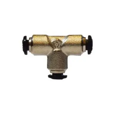 Midland Industries 20611N - Union Tee, 6mm Push-In x 6mm Push-In x 6mm Push-In, Brass,