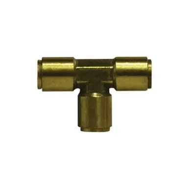 Midland Industries 641000 - Union Tee, 5/8" Push-In x 5/8" Push-In x 5/8" Push-In Tube, Brass