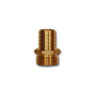 Midland Industries LF29MGH-1012 - Male End Coupling, 5/8" Hose Barbed x 3/4" MHT, Brass