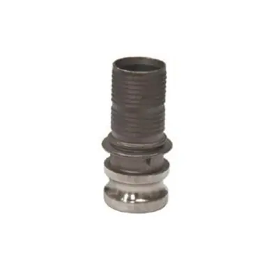 Midland Industries CGE-400CR-SS1 - Cam & Groove Crimplok Adapter, 4" Type E x 4" Hose Shank, 316SS