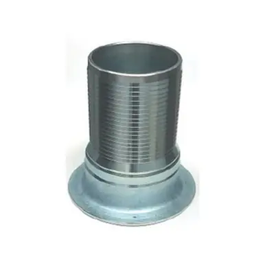 Midland Industries CNTB-400CR-S - Crimplok Turnback Plain Nipple, 4" Barbed x 4" Steel