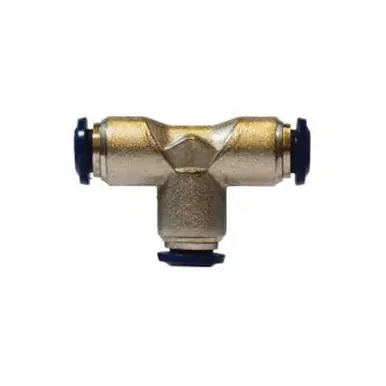 Midland Industries 20031N - Union Tee, 5/16" Push-In x 5/16" Push-In x 5/16" Push-In, Brass,