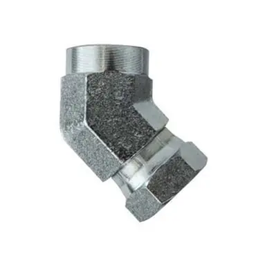 Midland Industries 150464 - 45° Swivel Adapter Elbow, 3/8" FPT x 1/4" FNPSM, Steel