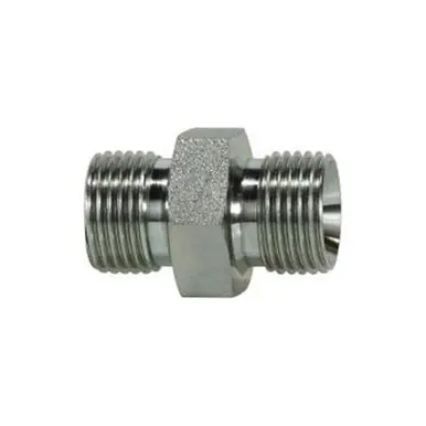 Midland Industries 742088 - Hex Nipple, 1/2" Male BSPP x 1/2" Male BSPP, Steel