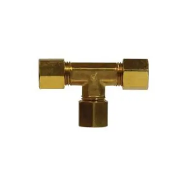 Midland Industries 700064-02 - Tee, 1/8" Compression x 1/8" Compression x 1/8" Compression, Brass
