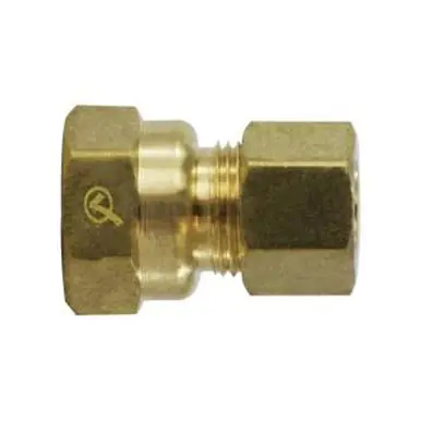 Midland Industries 18151LF - Coupling, 5/16" Compression x 3/8" FPT, Brass