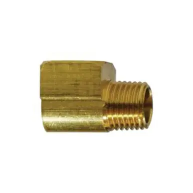 Midland Industries 706118-02 - 90-deg Long Barstock Street Elbow, 1/8" NPT(F)F x 1/8" NPT(M)F,