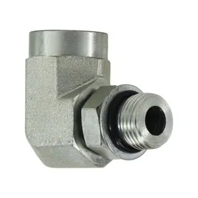 Midland Industries 6815NWO44 - 90° Elbow, 7/16" Female ORB x 7/16" Male ORB, Steel