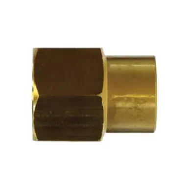 Midland Industries 28185 - Reducing Coupling, 1/2" NPT(F) x 3/8" NPT(F), 1.38" Brass