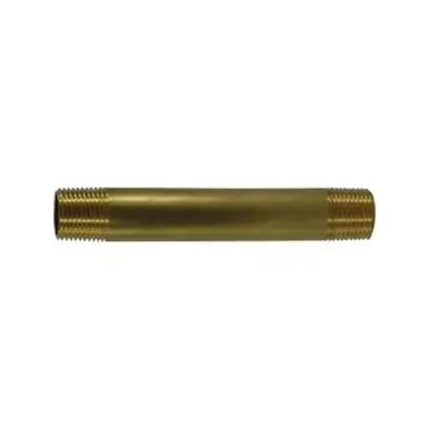 Midland Industries 28490LF - Long Nipple, 3/8" MPT x 3/8" MPT, 5" Brass