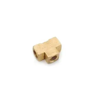 Midland Industries 706101-04 - Barstock Tee, 1/4" FPT x 1/4" FPT x 1/4" FPT, Brass