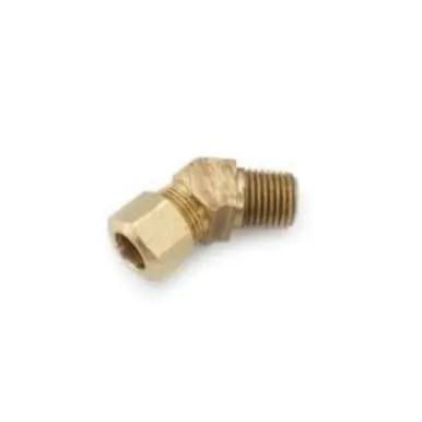 Midland Industries 700095-0606 - 45° Elbow, 3/8" Compression x 3/8" NPT(M)F, Brass