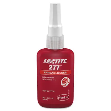 LOCTITE 88448 277 Threadlockers, High Strength, 50ml, 1 1/2 in Thread, Red