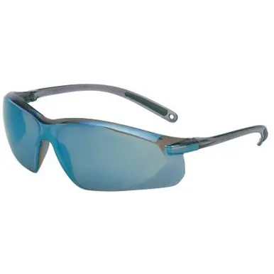 Honeywell A703 A700 Series Eyewear, Blue Mirror Lens, Polycarbonate, Hard Coat, Gray Frame