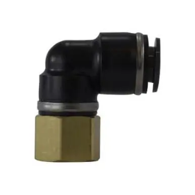 Midland Industries 700804C - 90° Elbow, 1/2" Push" Tube x 1/4" NPT(F), Composite