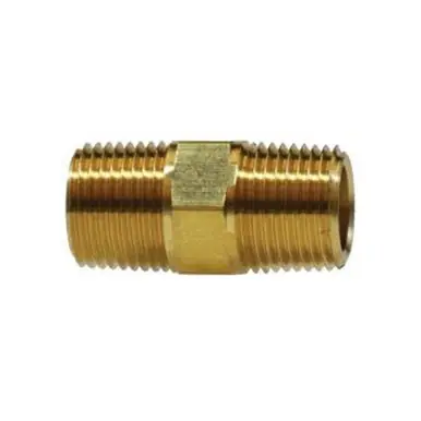 Midland Industries 28215L - Light Pattern Long Nipple, 3/4" NPT(M) x 3/4" NPT(M), 1.55" Brass
