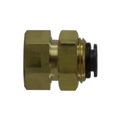 Midland Industries 860806C - Bulkhead Connector, 1/2" Push-In x 3/8" FPT, Composite