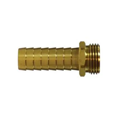 Midland Industries 30512 - Straight Male End Hex Adapter, 3/4" Garden Hose Barbed x 3/4" MGH, Brass