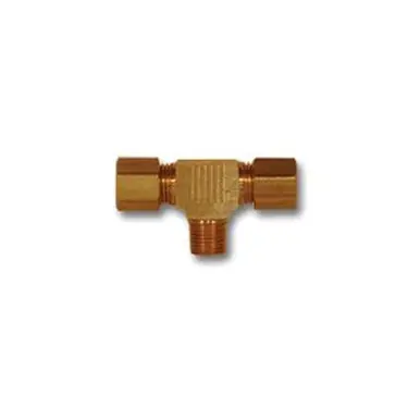 Midland Industries 272X4 - Barstock Branch Tee, 1/4" Compression x 1/4" Compression x 1/8" MPT,