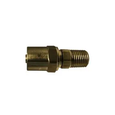 Midland Industries 32728 - Reusable Hose Adapter, 1/4" Hose x 1/4" Male NPTF, Brass