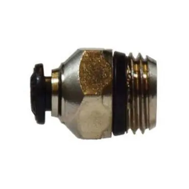 Midland Industries 20701N - Straight Adapter, 5mm Push-In x 1/4" MIP, Brass, Nickel-Plated