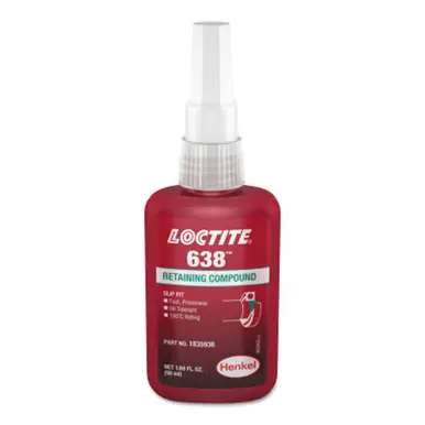 LOCTITE 1835936 638 Retaining Compound Max Strength 50ml Bottle Green 4500psi