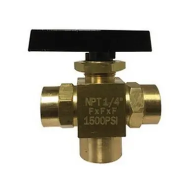 Midland Industries 46956 - Instrumentation Ball Valve, 1/4 x 1/4 x 1/4" Nominal, FPT x FPT x FPT,