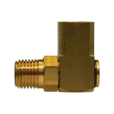 Midland Industries 28430 - 90° Swivel Street Elbow, 1/4" FPT x 1/4" MPT, 1.18" Brass