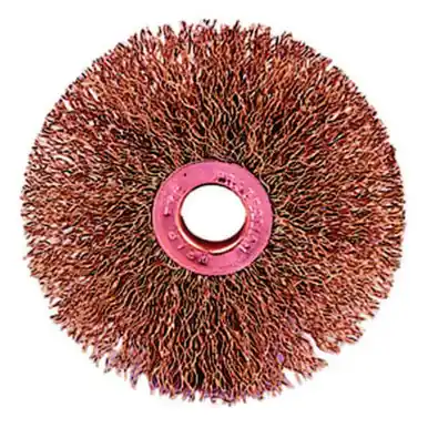 WEILER 29078 Non Sparking Wire Wheel, 3" D x 5/8" W, .014" Brass Wire, 20000RPM (10pk)