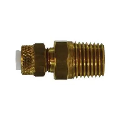 Midland Industries 20276 -Poly-Flo Adapter, 3/8" Tube OD x 1/8" NPT(M)F, Brass
