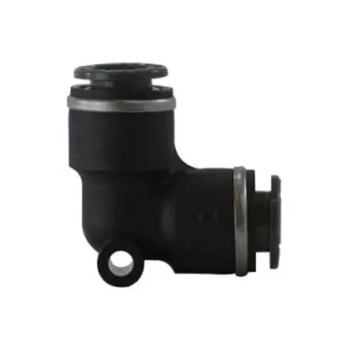 Midland Industries 650800C - 90° Union Elbow, 1/2" Push" Tube x 1/2" Push" Tube, Composite