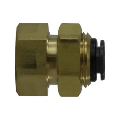 Midland Industries 865304C - Bulkhead Connector, 1/4" FPT x 1/4" Push" Tube, Composite