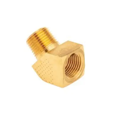 Midland Industries 23350X4 - 45° Elbow, 1/4" MPT x 1/4" FPT, Brass