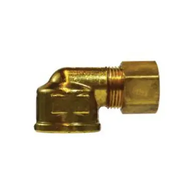 Midland Industries 18252 - 90° Elbow, 3/16" Compression x 1/8" NPT(F)F, Brass