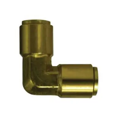 Midland Industries 650400 - 90° Union Elbow, 1/4" Push" Tube x 1/4" Push" Tube, Brass