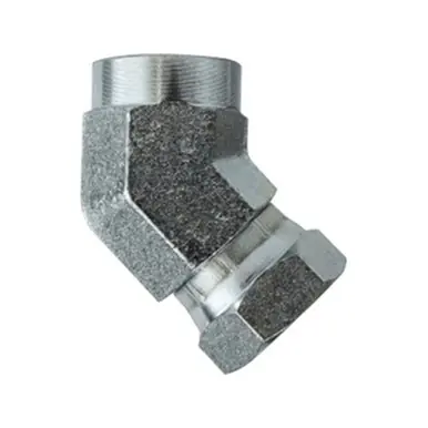 Midland Industries 150422 - 45° Swivel Adapter Union Elbow, 1/8" FIP x 1/8" FNPSM, Steel