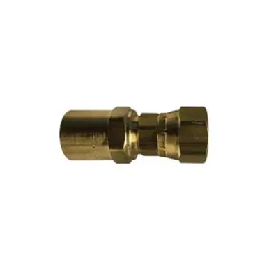 Midland Industries 32772 - Reusable Swivel Adapter, 1/4" Hose Barbed x 1/4" FNPSM, Brass