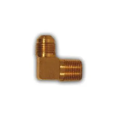 Midland Industries LF249X8X12 - 90° Elbow, 1/2" SAE 45° Male Flared x 3/4" MPT, Brass