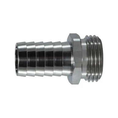 Midland Industries 30042SS - Swivel Adapter, 3/4" Hose Barbed x 3/4" MGH, Stainless Steel