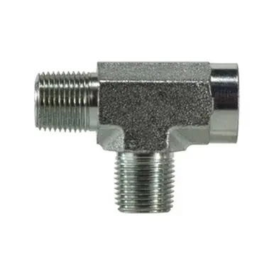 Midland Industries 560366 - Run Tee, 3/8" MPT x 3/8" MPT x 3/8" FPT, Steel
