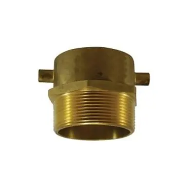 Midland Industries 444113 - Fire Hose Swivel Adapter w/ Lug, 2-1/2" FNST x 3" NPT(M), Brass