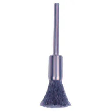 WEILER 26113 Miniature Stem-Mounted End Brushes, Steel, 25000RPM, 5/16" x 0.005"