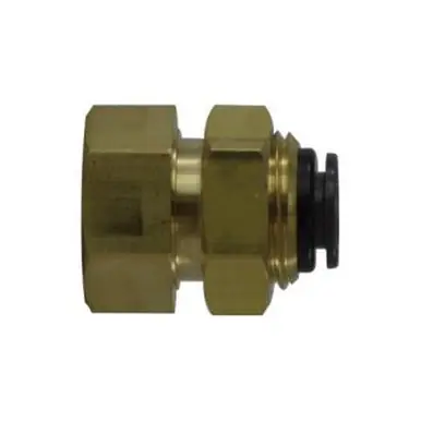 Midland Industries 860604C - Bulkhead Connector, 3/8" Push-In x 1/4" FPT, Composite