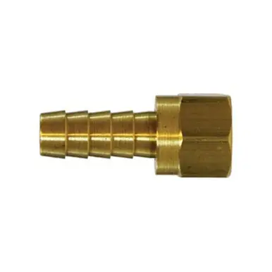 Midland Industries 32397C - Crimp Style Straight Connector, 1" Hose Barbed x 1" Female 37° JIC