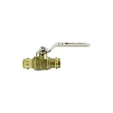Midland Industries 940409LF -940 LF Series Ball Valve, 2-1/2" Nominal, Press x Press, 250 psi WOG