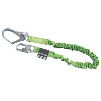 Honeywell 219M-Z7/6FTGN Manyard ll Shock-Absorbing Lanyard, 6 ft, Anchorage Connection, 310lb Cap,