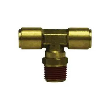 Midland Industries 720606S - Swivel Branch Tee, 3/8" Push-In x 3/8" MPT x 3/8" Push-In, Brass